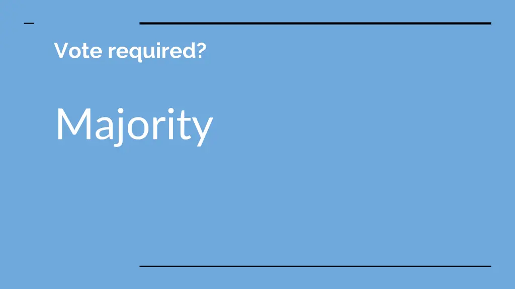 vote required