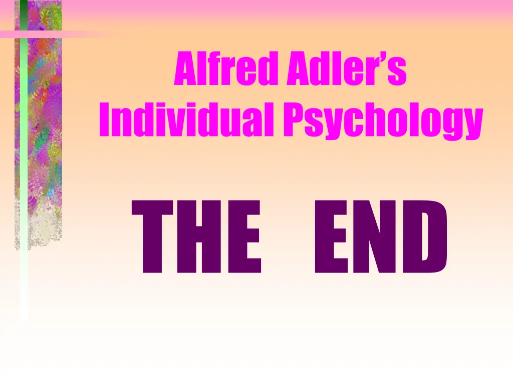 alfred adler s individual psychology the end