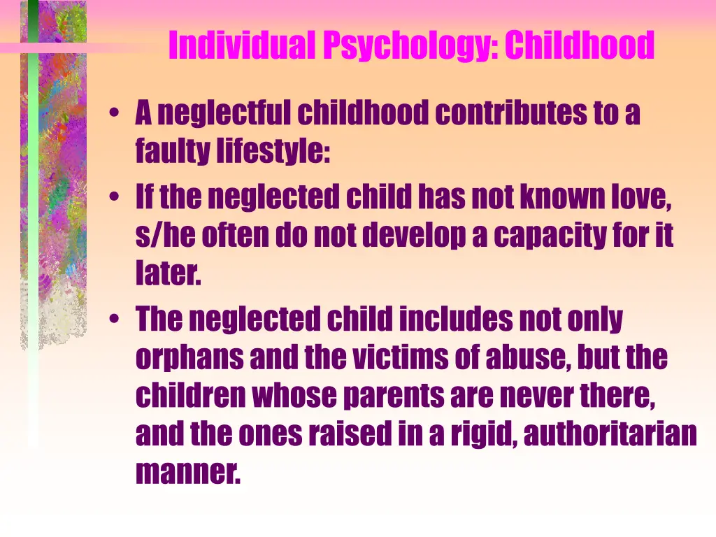 individual psychology childhood 4