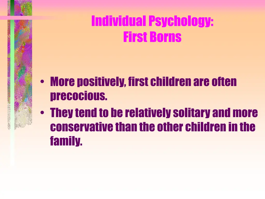 individual psychology first borns 1