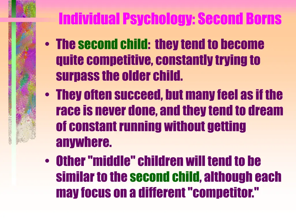 individual psychology second borns