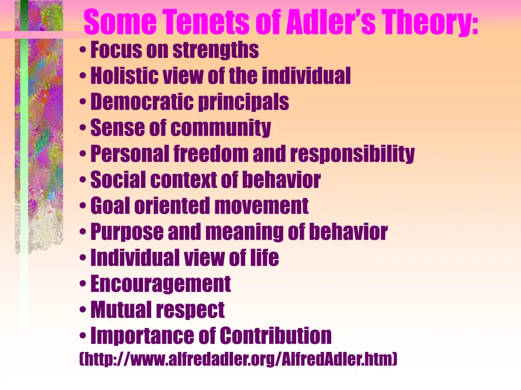 some tenets of adler s theory focus on strengths