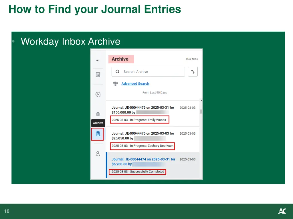 how to find your journal entries