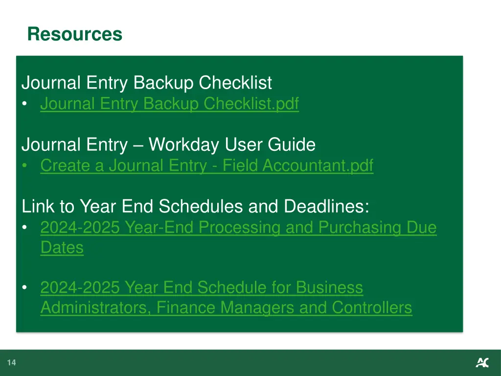 resources