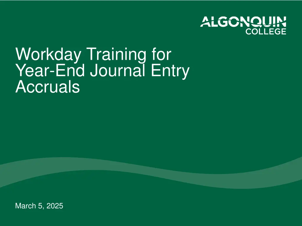 workday training for year end journal entry