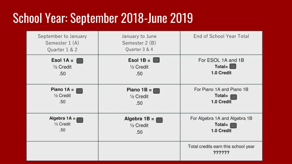school year september 2018 june 2019