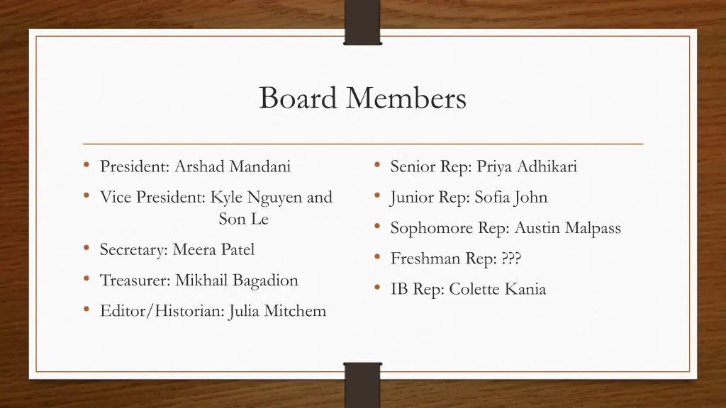 board members