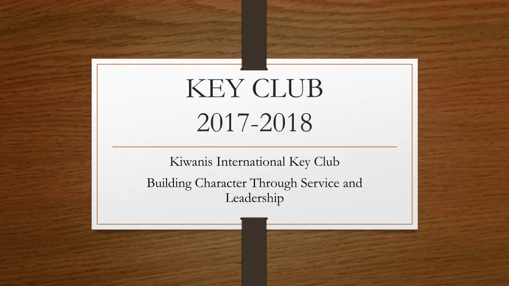 key club 2017 2018