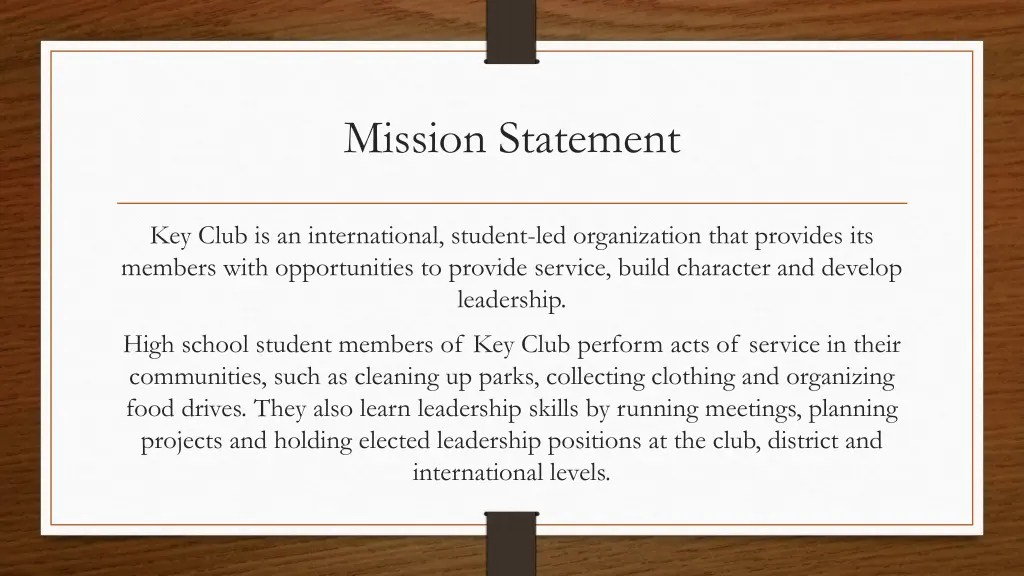 mission statement