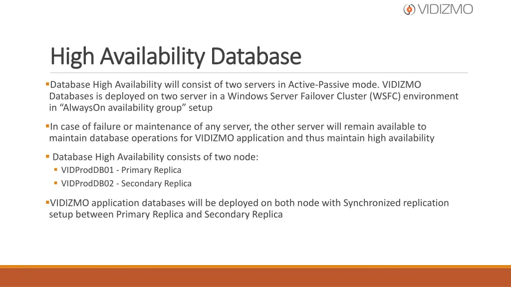 high availability database high availability