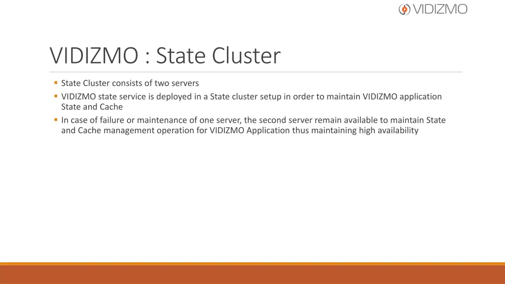 vidizmo state cluster