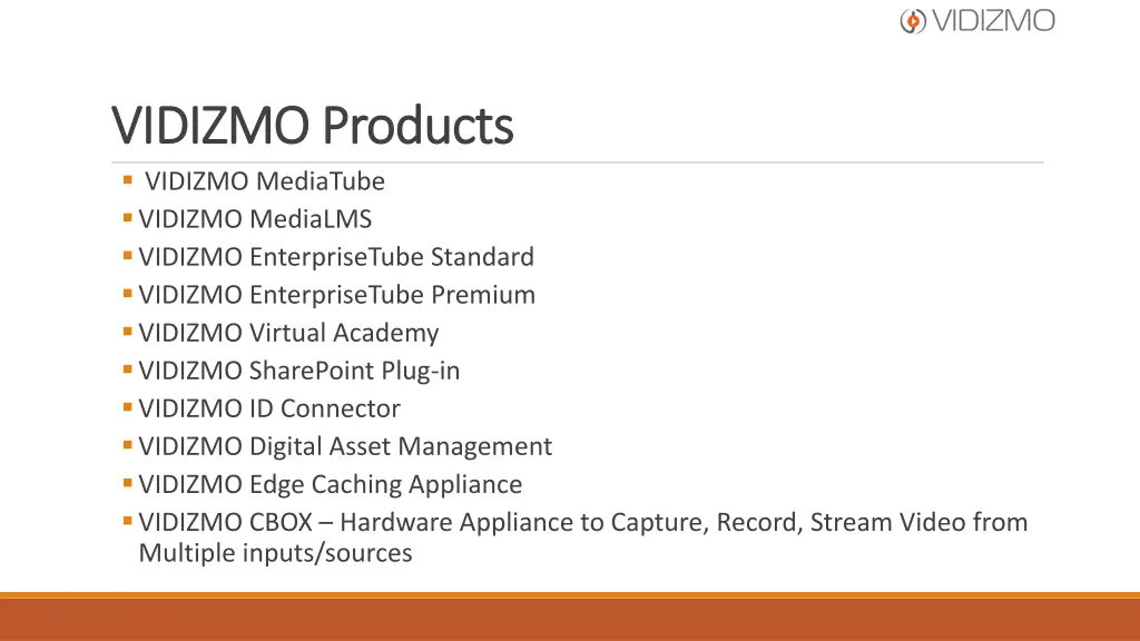 vidizmo vidizmo products vidizmo mediatube