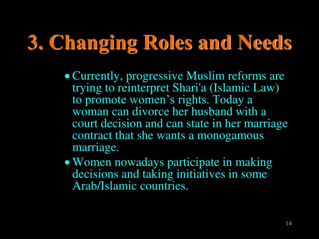 3 changing roles and needs 1