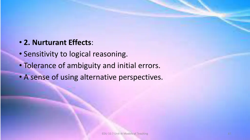 2 nurturant effects sensitivity to logical
