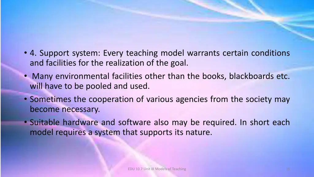 4 support system every teaching model warrants