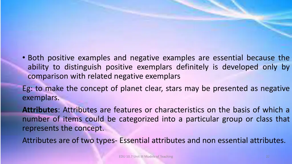 both positive examples and negative examples