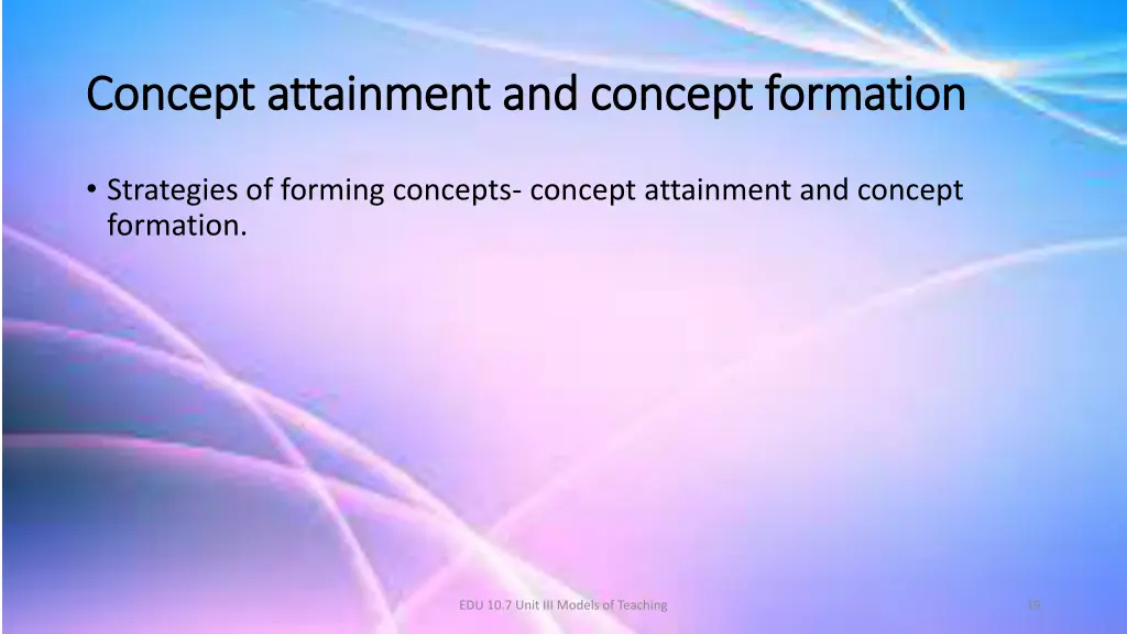 concept attainment and concept formation concept