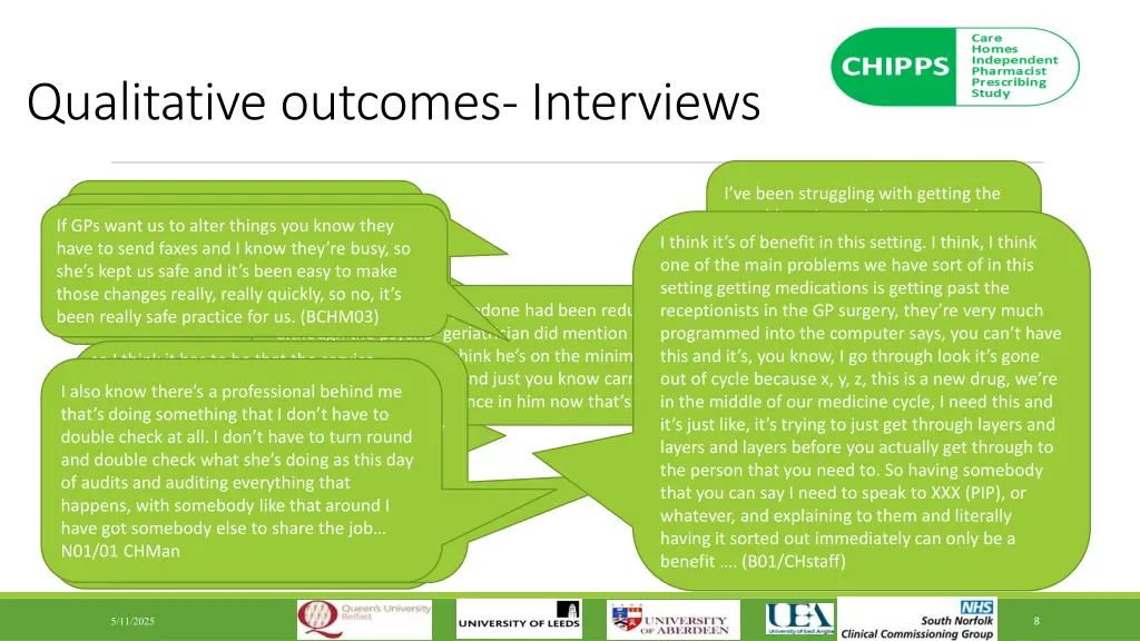 qualitative outcomes interviews 1