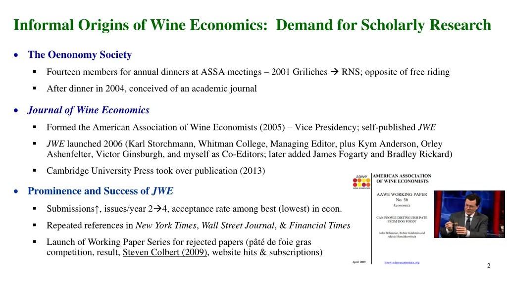 informal origins of wine economics demand