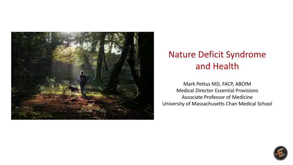 nature deficit syndrome and health