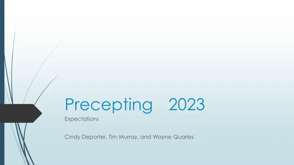 precepting expectations