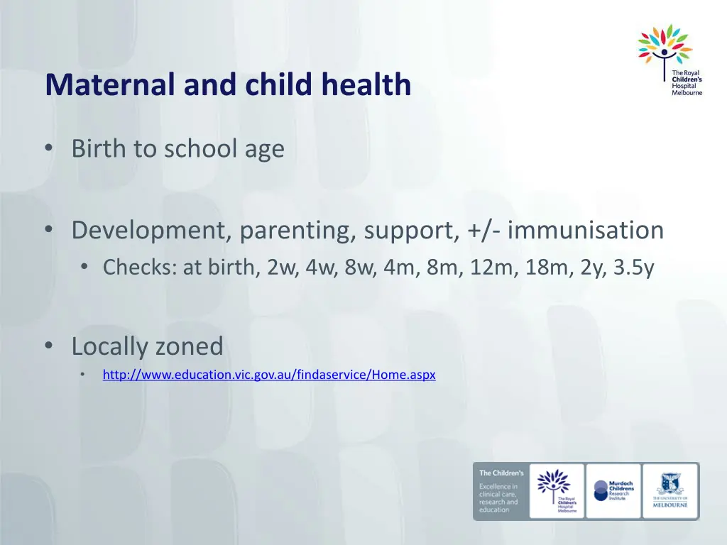 maternal and child health