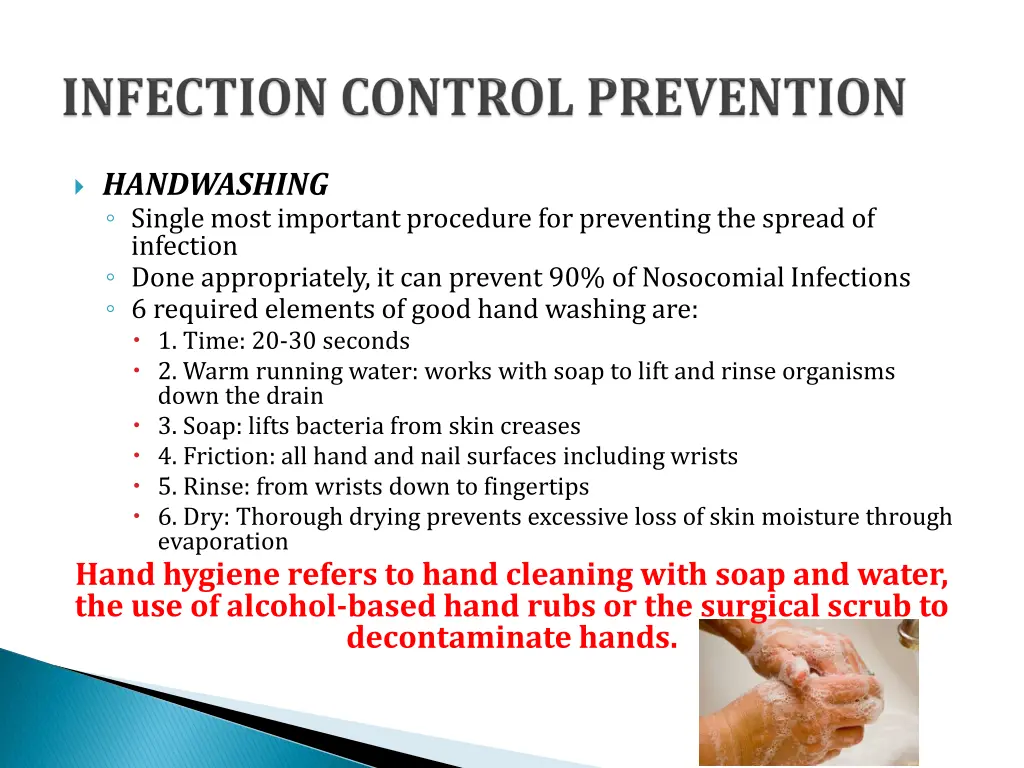 handwashing single most important procedure