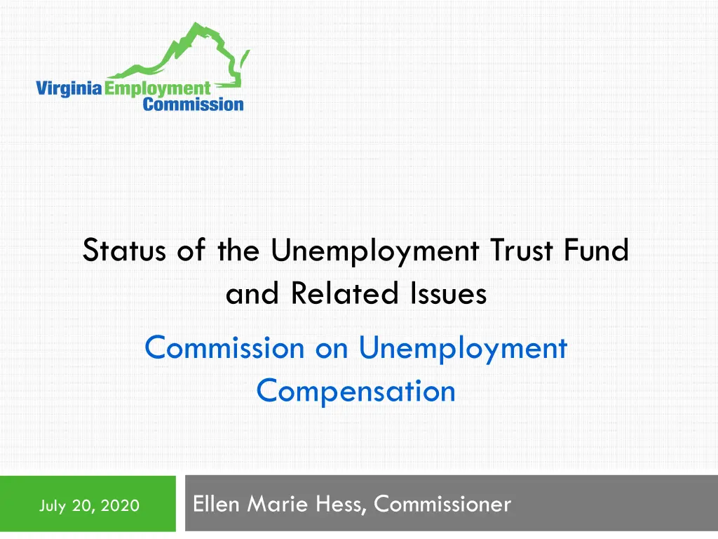 status of the unemployment trust fund and related