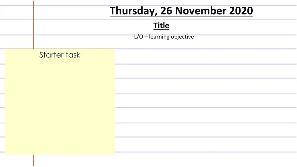 thursday 26 november 2020