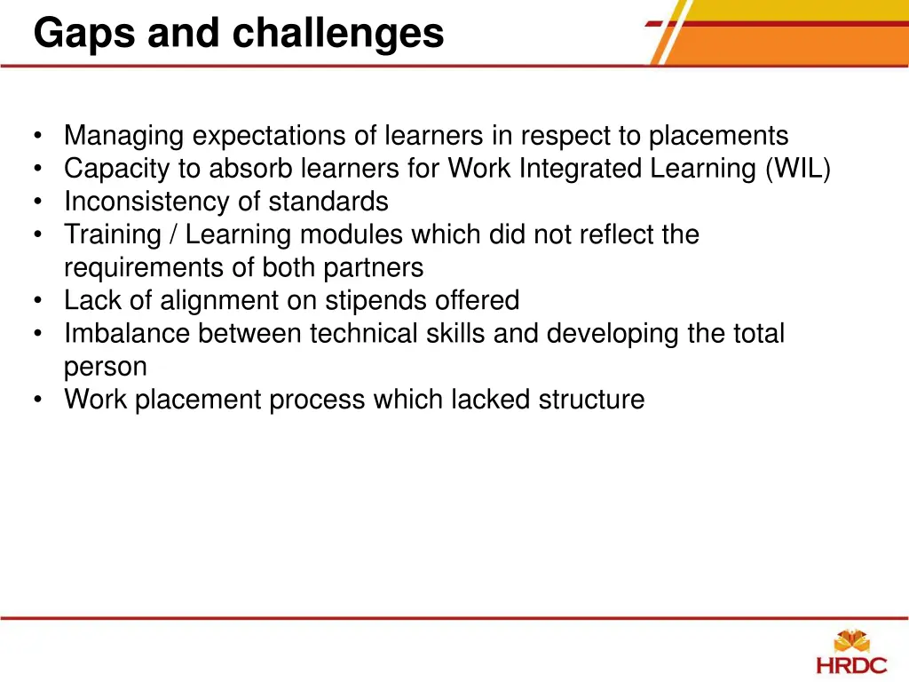 gaps and challenges