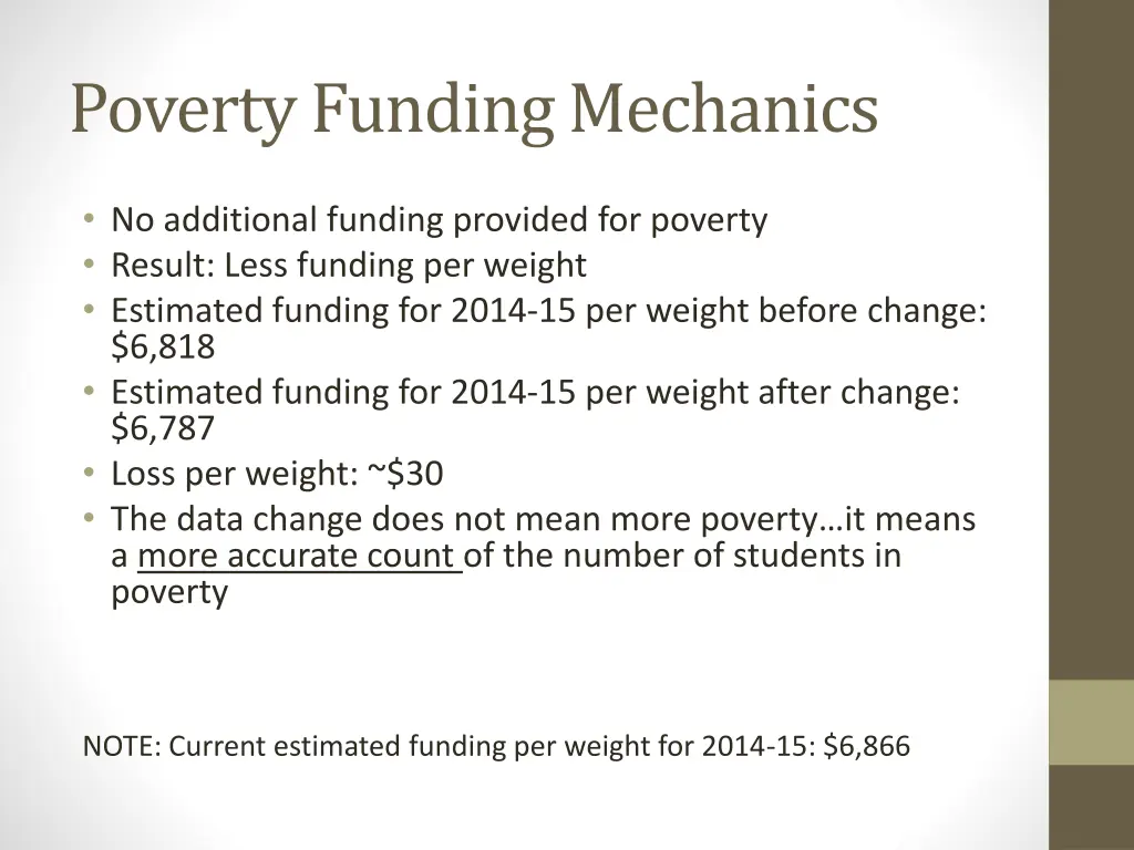 poverty funding mechanics