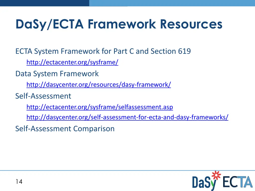 dasy ecta framework resources