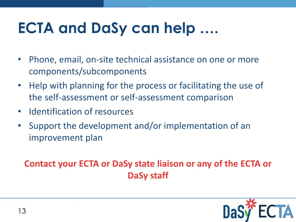ecta and dasy can help