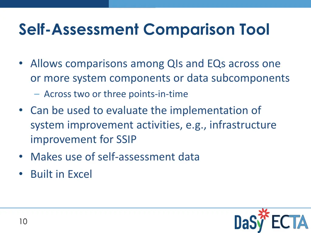 self assessment comparison tool