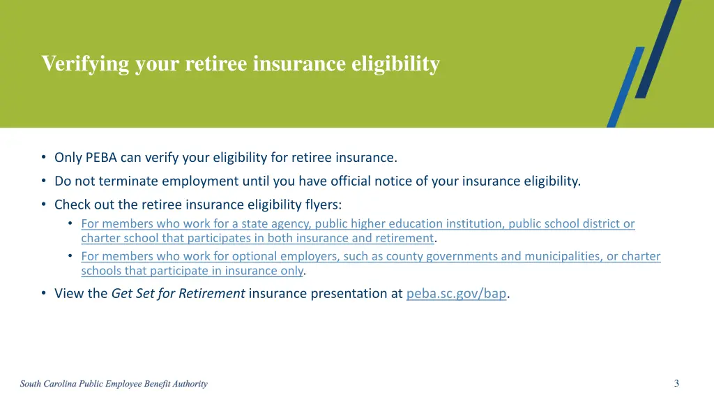verifying your retiree insurance eligibility