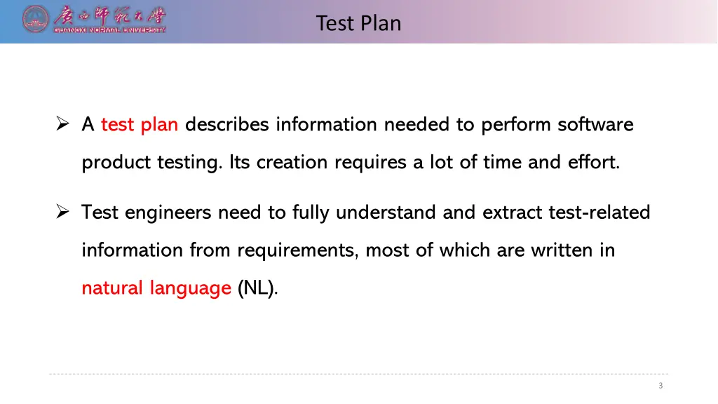 test plan