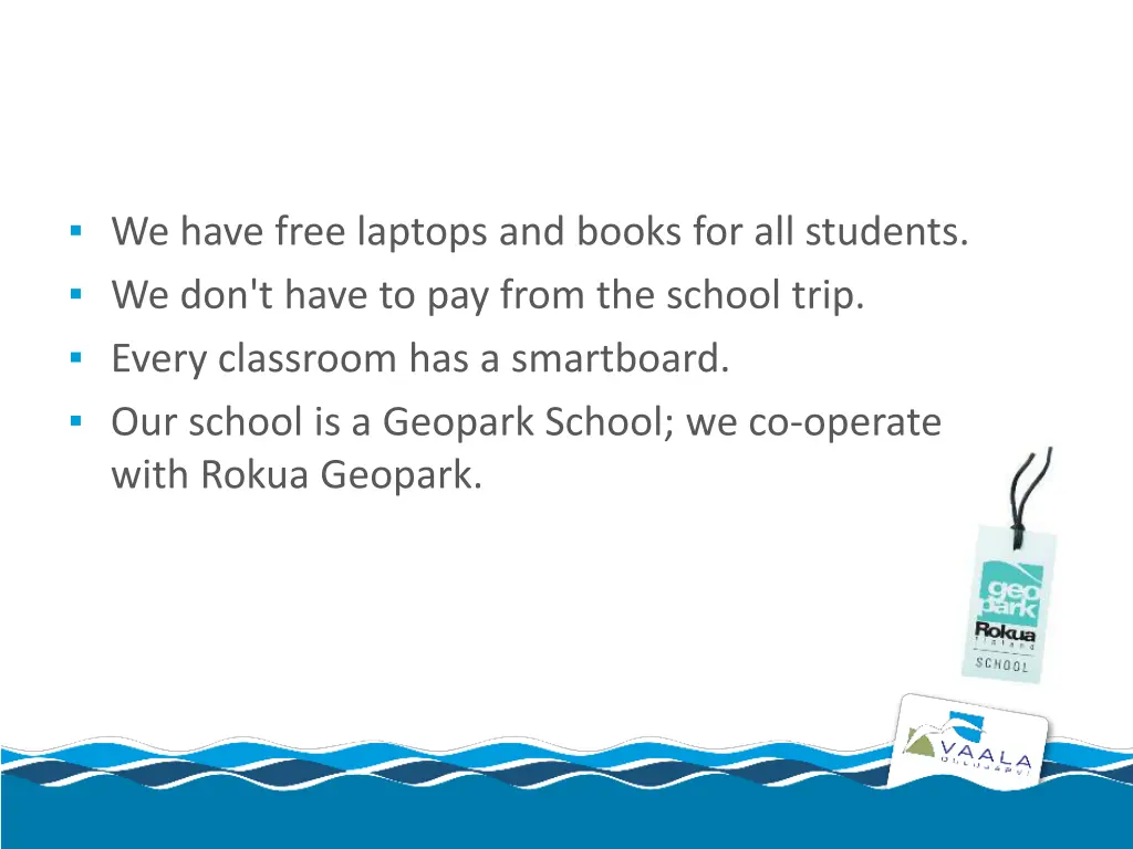 we have free laptops and books for all students