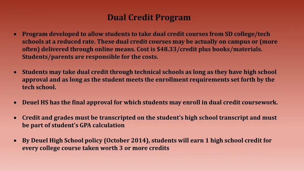 dual credit program