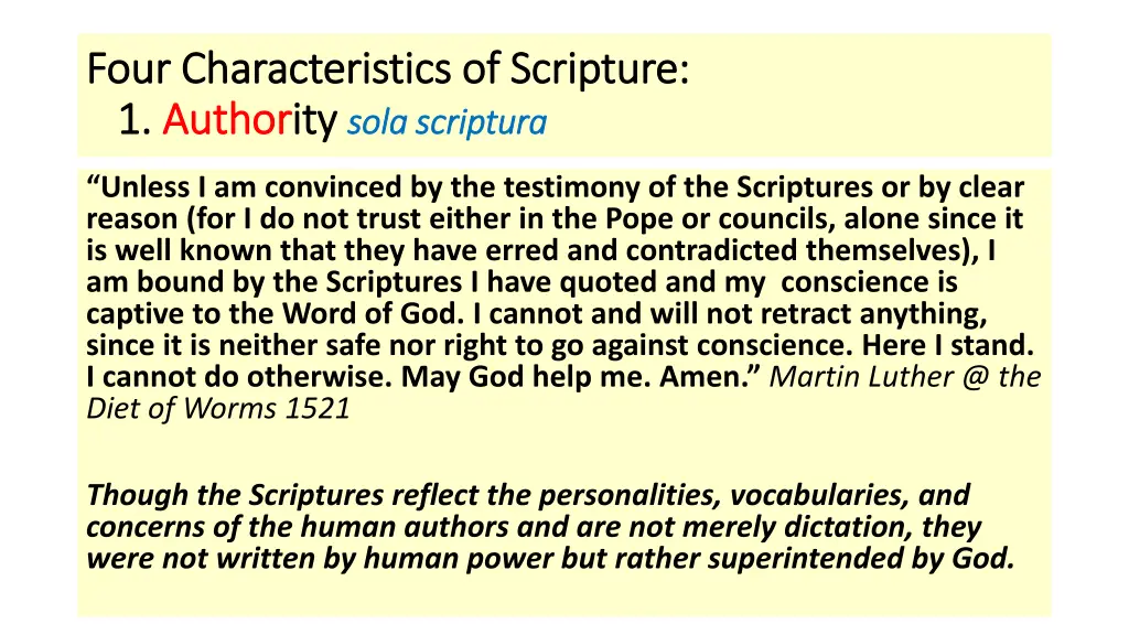 four characteristics of scripture four