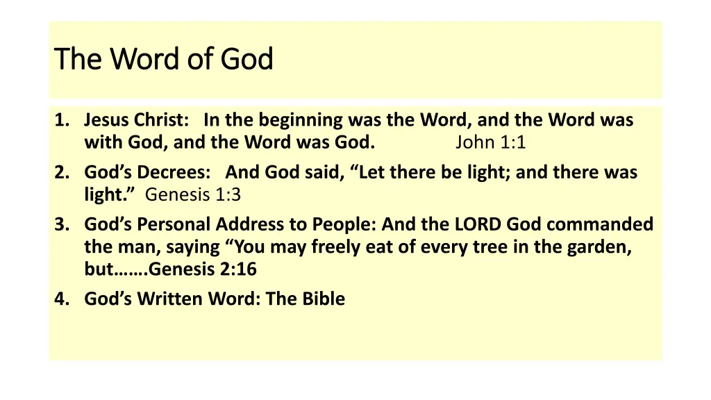 the word of god the word of god