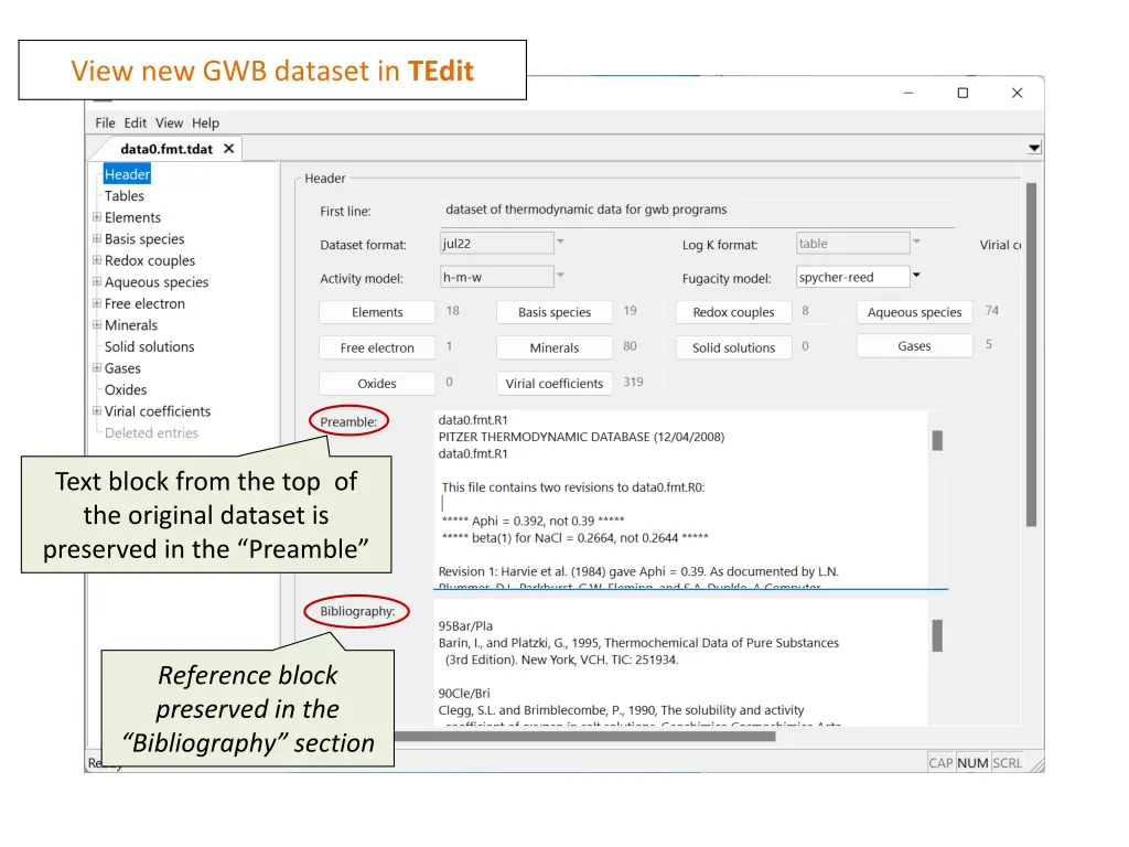 view new gwb dataset in tedit