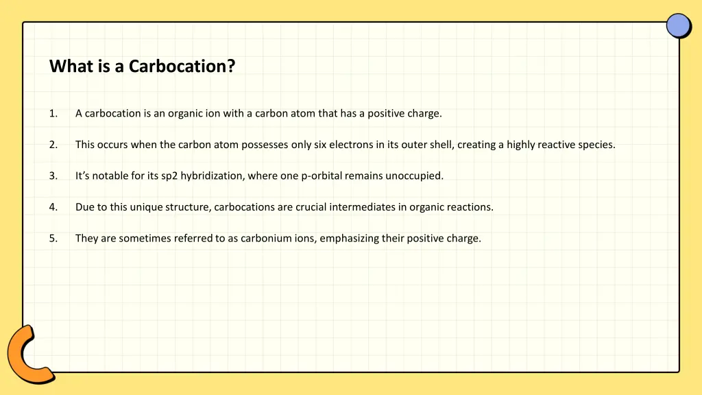 what is a carbocation