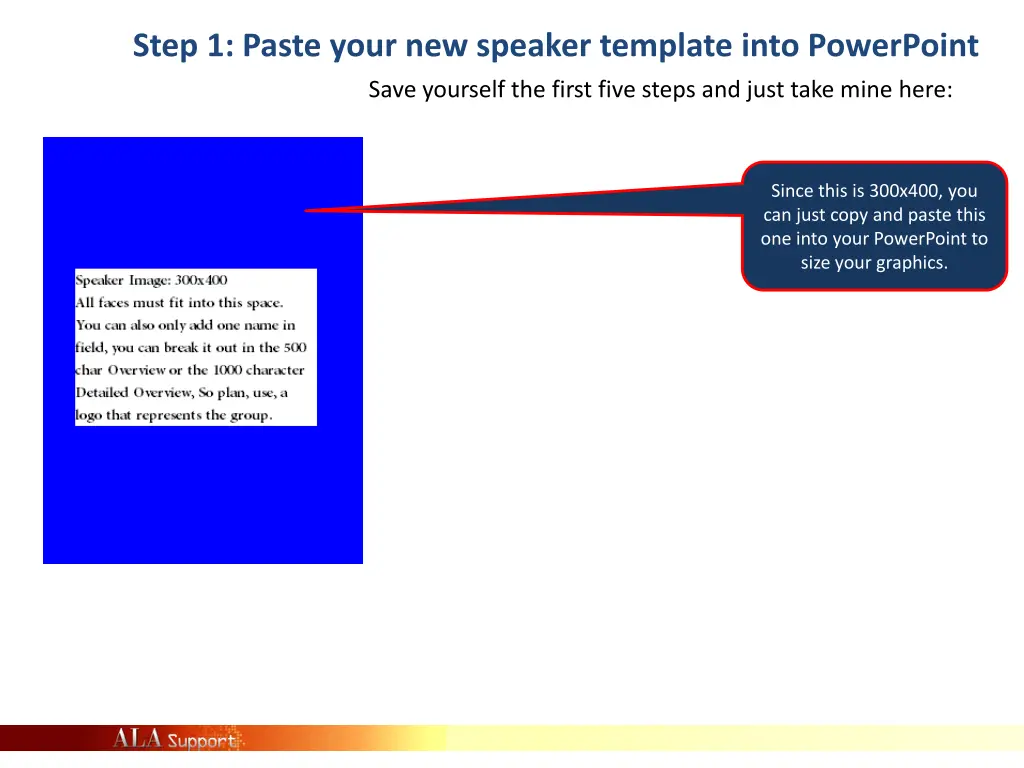 step 1 paste your new speaker template into