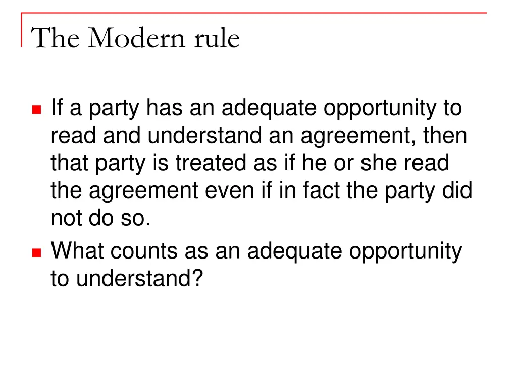 the modern rule