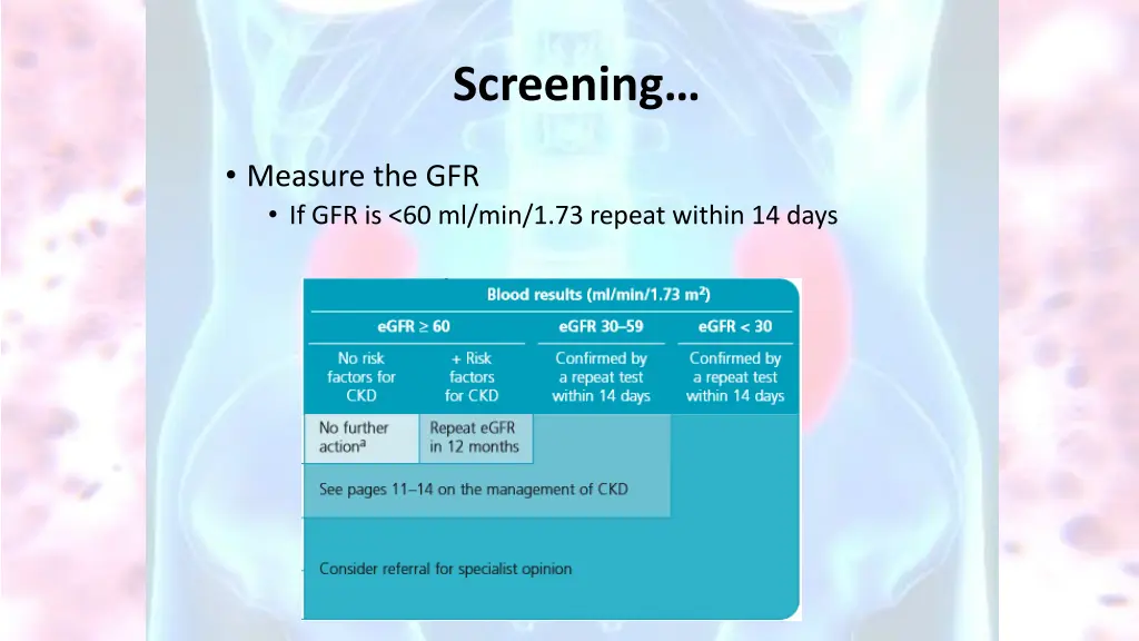 screening