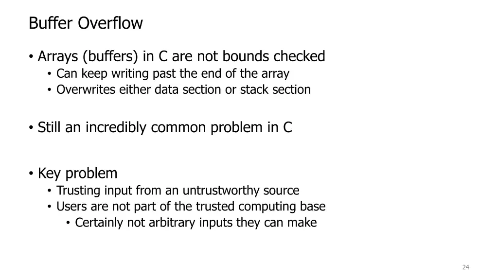 buffer overflow