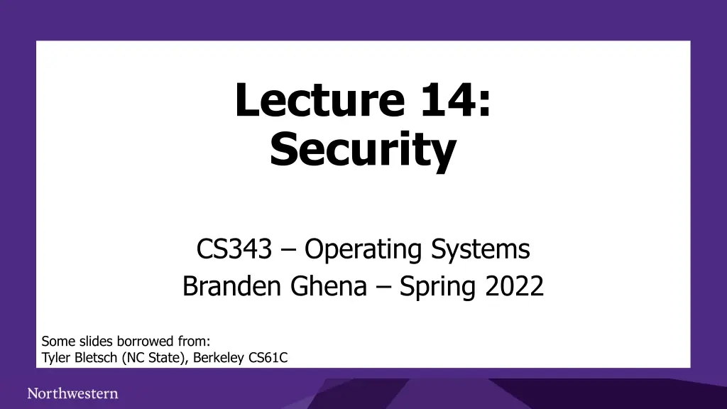 lecture 14 security