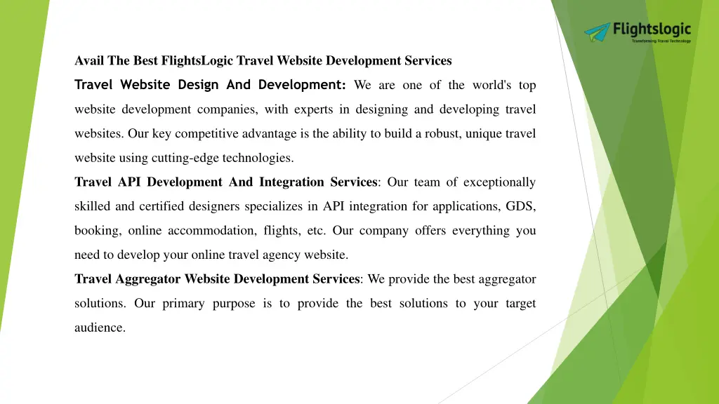 avail the best flightslogic travel website