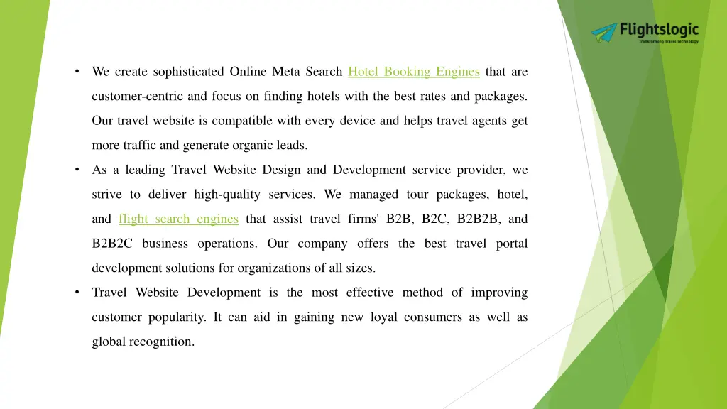 we create sophisticated online meta search hotel