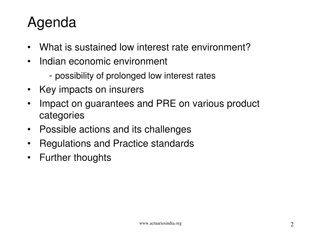 agenda
